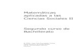 Matemáticas Aplicadas a las Ciencias Sociales II