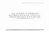 ANALISIS Y DISEÑO ESTRUCTURAL CON STAAD III VERSION 21.1