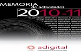 Memoria de Actividades adigital 2010-2011