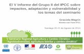El V Informe del Grupo II del IPCC sobre impactos, adaptación y vulnerabilidad y los temas del seminario