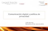 Comunicación digital y política de privacidad