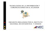 Uso de TICS Ecuador