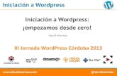 Introduccion a Wordpress - Empezando desde cero