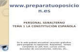 Presentación Tema Constitución Española de 1978. Personal subalterno
