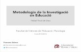 Metodologia de la Investigació en Educació - TFG