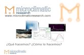 Microclimatic Research. Estudios microclimáticos (humedad, temperatura, etc.) en espacios confinados