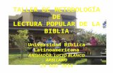 Metodología de lectura popular de la biblia ubl 1-lrba