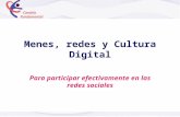 Menes, Redes Y Cultura Digital