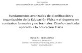 FUNDAMENTOS AVANZADOS DE LA PLANIFICACIÓN Y ORGANIZACIÓN DE LA EDUCACIÓN FÍSICA