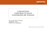 Garantías contractuales Contrato de fianza