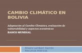 Cambio climático en Bolivia. Adaptación al Cambio Climático, evaluación de vulnerabilidad y aspectos económicos. Álvaro Lambert.