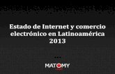 Informe internet y comercio electronico 2013 en Latinoamerica