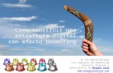 Cómo construir una estrategia digital con efecto boomerang