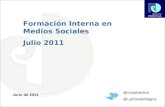 Formación interna medios sociales 13 julio 2011