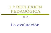 Reflexion pedagogica - EVALUACION