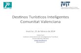 Proyecto Destinos Turísticos Inteligentes Comunitat Valenciana