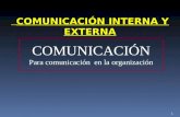 Comunicación Interna y Externa