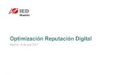 Optimización reputación digital IED Madrid