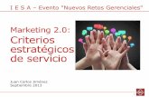 Marketing 2.0: Criterios Estratégicos de Servicio