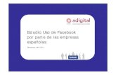 Uso de Facebook por parte de las empresas españolas 2011
