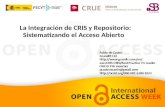 Integracion CRIS/Repositorio: Sistematizando el Acceso Abierto