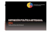 Definición política artesanal 2011