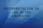 Interpretacion de Los Actos Juridicos.