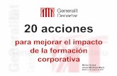 20 acciones para mejorar el impacto de la formación corporativa. Expoelearning 2011