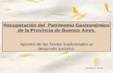 Puesta en valor del Patrimonio Gastronómico de la Provincia de Buenos Aires