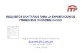 Pedro Espino recomienda :Requisitos sanitarios productos hidrobiologicos