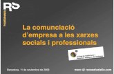 La comunciació d’empresa a les xarxes socials i professionals
