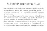 Anestesia Locorregional