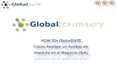 Análisis Impacto en el Negocio, BIA, con GlobalContinuity