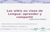 Las wikis en clase de Lengua
