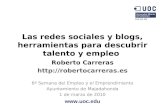 Redes  Sociales Y  Blogs   Herramientas Para Buscar Talento Y Empleo