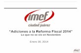 [IMEF140130] Decreto IMMEX e Inconstitucionalidad por Legisladores