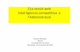 21a sessió web La intel·ligència competitiva a l'Administració. Ramon Maspons