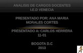 PRESENTACION : ANALISIS DE CARGOS DOCENTES IED VENECIA