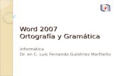 Ortografía y gramática en Word 2007