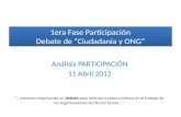"Ciudadanía y ONG" 1era fase participación abril2012