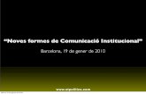 18a sessió web: 'Noves formes de comunicació institucional', Jordi Segarra