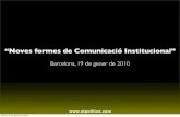 18a sessió web: Noves formes de comunicació institucional