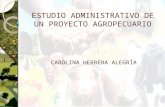 Estudio administrativo de un proyecto agropecuario