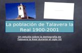 Evolución de la población de Talavera la Real en el siglo XX