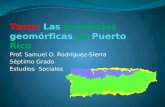 Las provincias geomofórmicas de Puerto Rico