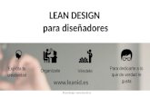 Presentacion lean design para Diseñadores. Optimiza los proyectos de Diseños y véndete. Taller Vivero Madrid Emprende