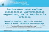 Indicadores para evaluar repositorios universitarios argentinos, de la teoría a la práctica