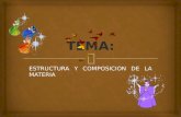 tema: estructura y composicion de la materia