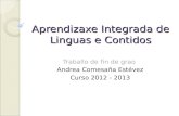 AICLE - Aprendizaxe integrada de contidos e lingua estranxeira