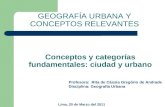 Geografía urbana y conceptos relevantes
